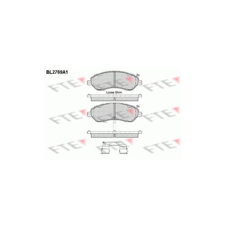 Fte BL2769A1 Brake Pad Set For Tata (Telco) Aria Off-Road | ML Performance UK Car Parts