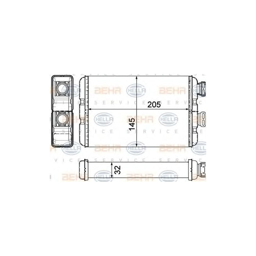 Hella 8FH 351 311-321 Heater Matrix