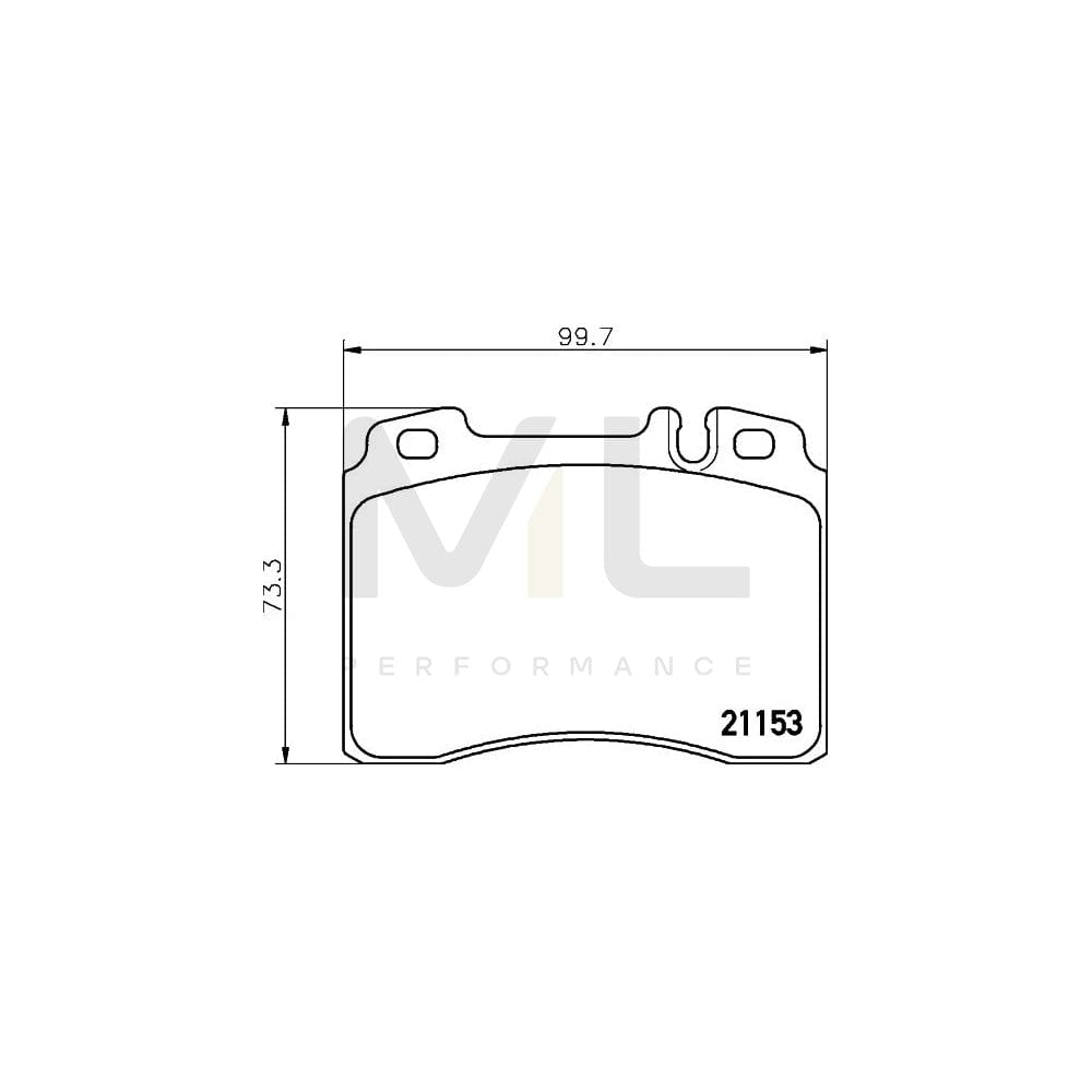 Hella 8DB 355 007-471 Brake Pad Set Prepared For Wear Indicator | ML Performance Car Parts