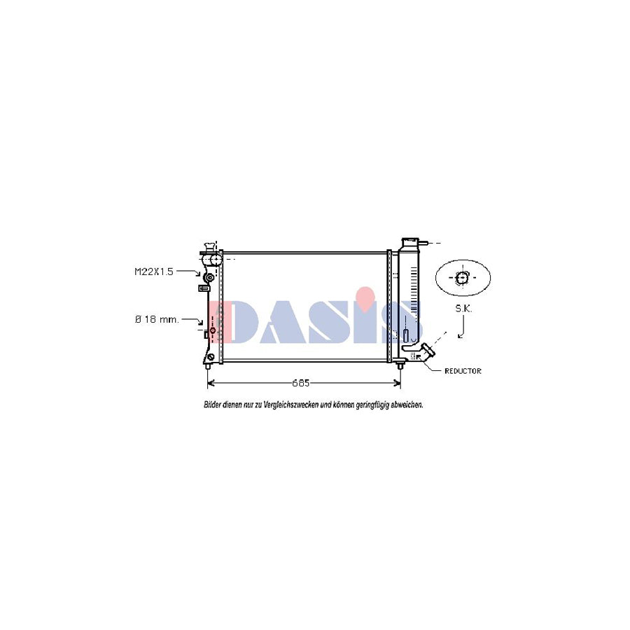 AKS Dasis 131100T Engine Radiator | ML Performance UK