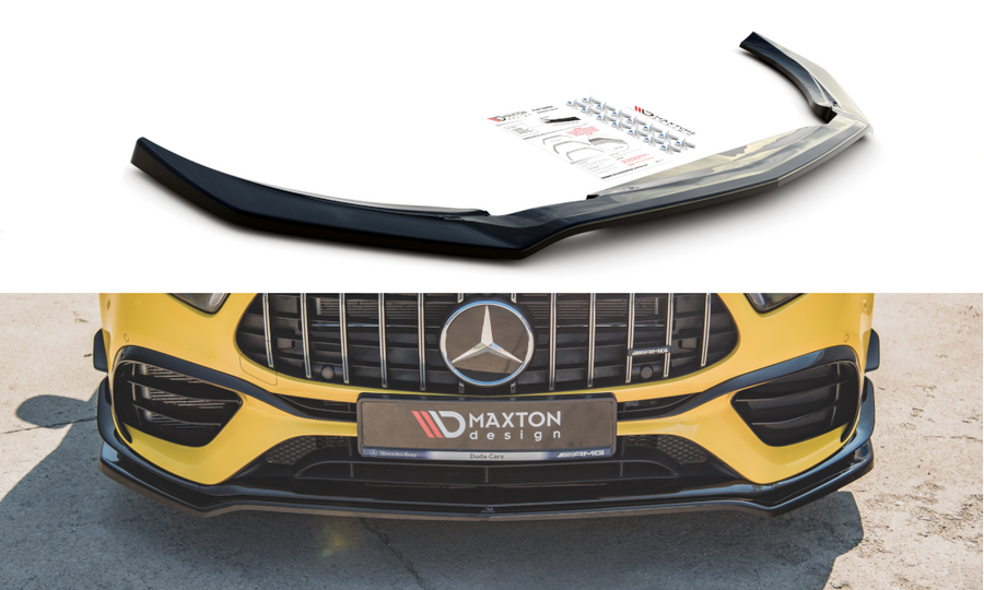 Maxton Design ME-A-177-45-FD1T Front Splitter V.1 Mercedes Benz A45 S AMG W177 | ML Performance UK Car Parts