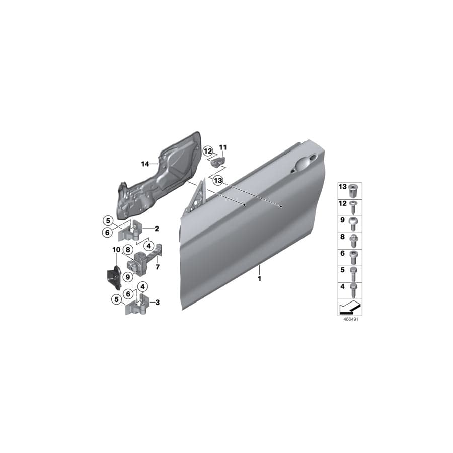 Genuine BMW 51217446725 F36 Door Brake, Front Left (Inc. 440i, 430d & 425d) | ML Performance UK Car Parts