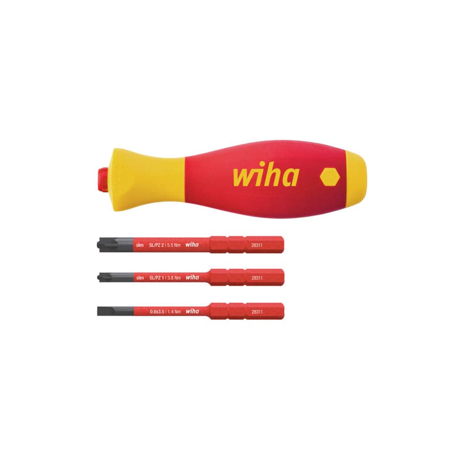 Wiha WHA43449 SoftFinish® electric slimVario Screwdriver Set, 4 Piece | ML Performance UK