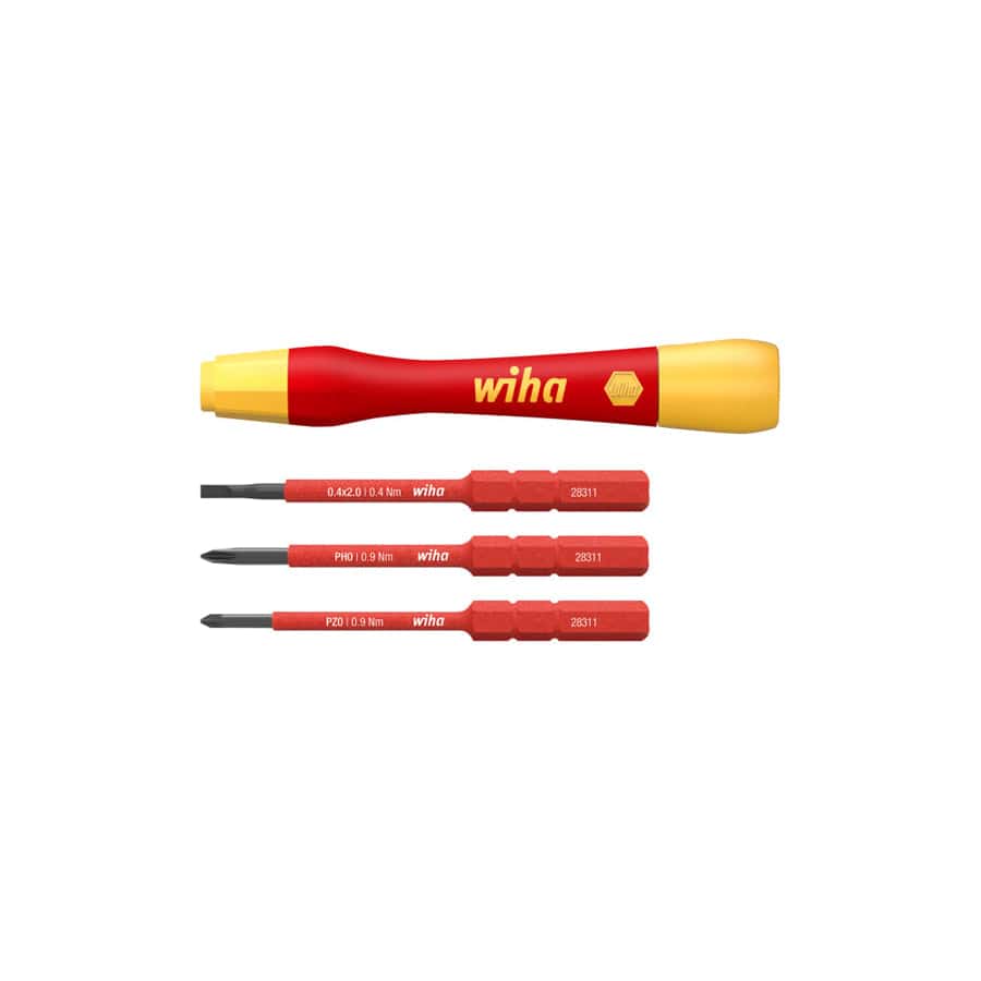 Wiha WHA43167 PicoFinish® slimVario® electric Fine Screwdriver Set, 4 Piece | ML Performance UK