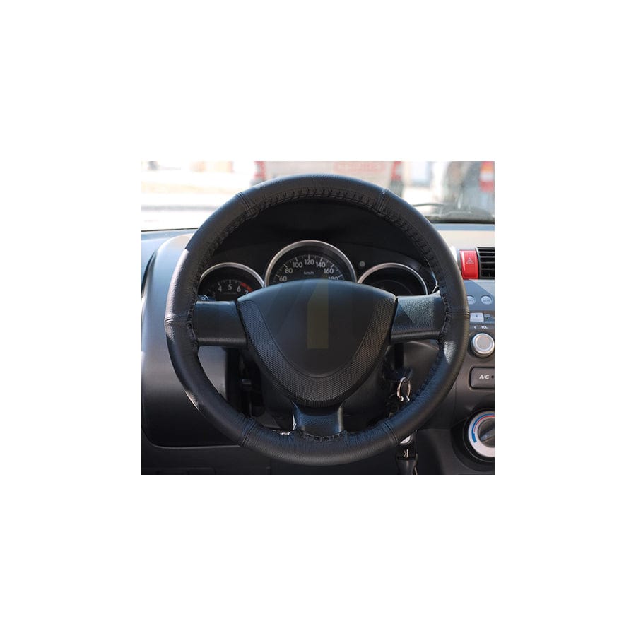 CARPASSION 10052 Steering wheel cover Black, Ø: 39-41cm, Leather, lace up | ML Performance Car Parts