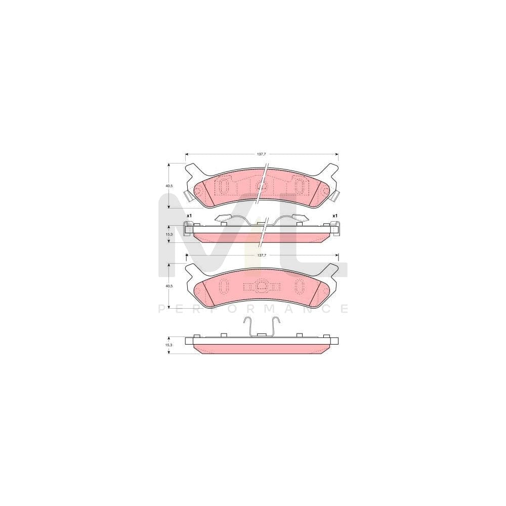 TRW Gdb896 Brake Pad Set For Hyundai Sonata With Acoustic Wear Warning | ML Performance Car Parts