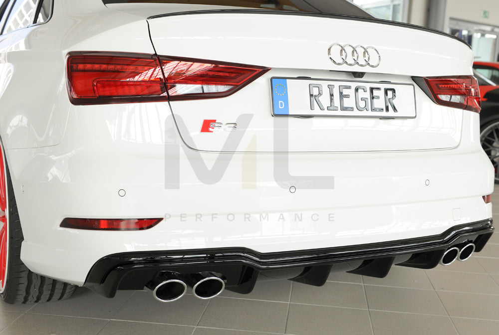 Rieger 00088185 Audi 8V S3 Rear Diffuser 6 | ML Performance UK Car Parts