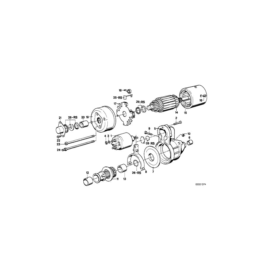 Genuine BMW 12411354576 E23 E12 E24 Carbon Brush Set (Inc. 630CSi, 530i & 3.0CSi) | ML Performance UK Car Parts