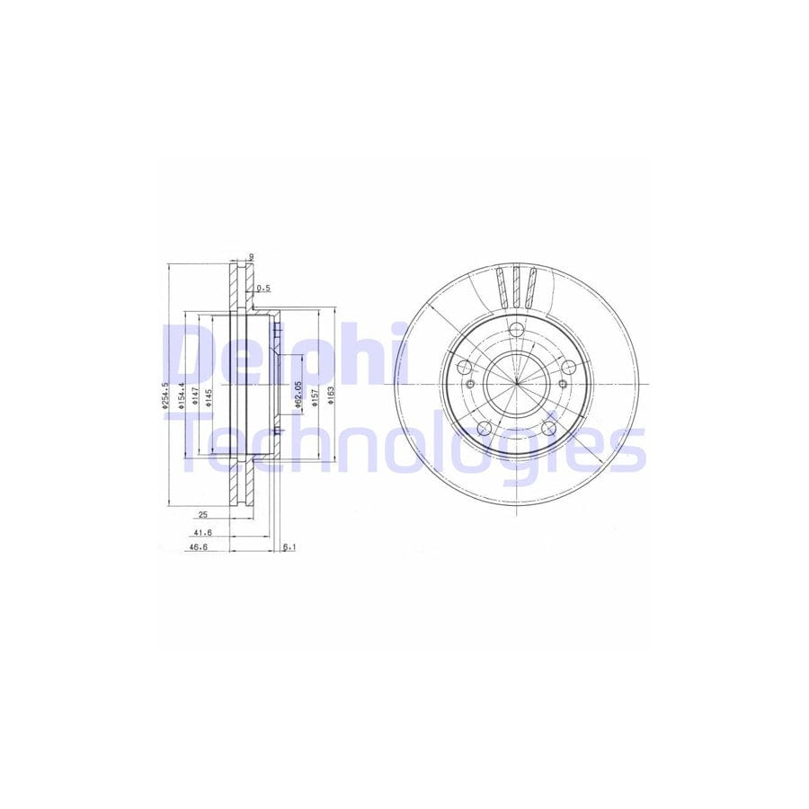 Delphi Bg3172 Brake Disc For Toyota Previa / Estima I (Xr10, Xr20)