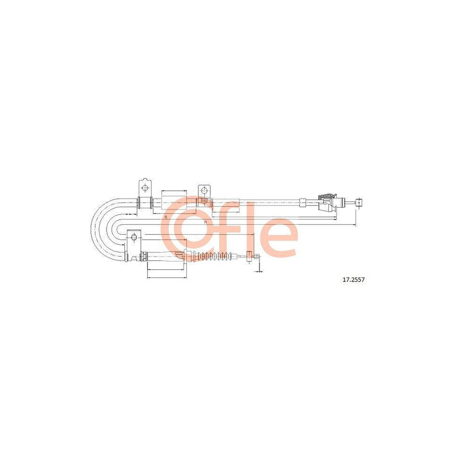 Cofle 92.17.2557 Hand Brake Cable For Hyundai Elantra