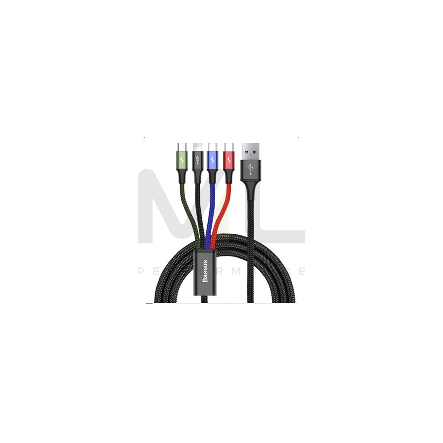 Baseus CA1T4-B01 USB charge cable Black, 90+30mm | ML Performance Car Parts