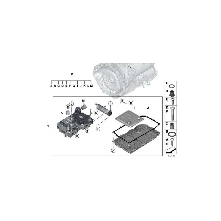 Genuine BMW 24348099569 F90 F93 Sealing Kit Mechatronics (Inc. M8, X4 M & M5) | ML Performance UK Car Parts