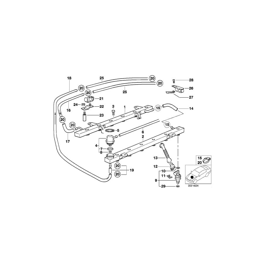 Genuine BMW 13531704172 E31 Fuel Pipe (Inc.  & 850Ci) | ML Performance UK Car Parts