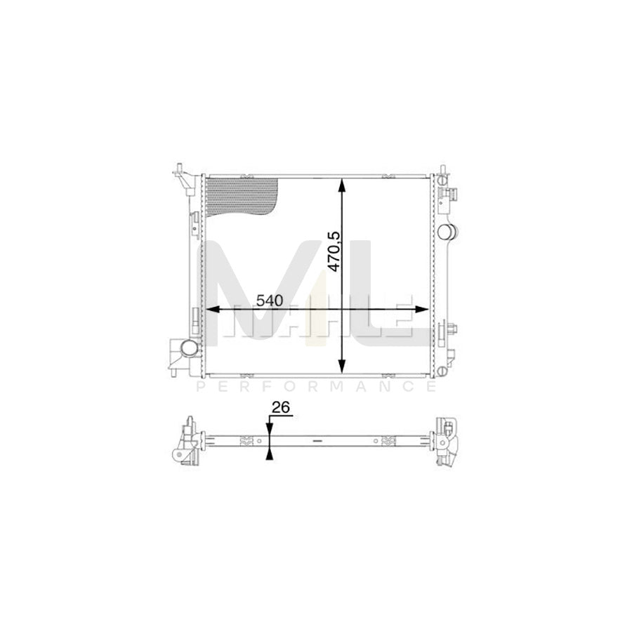 MAHLE ORIGINAL CR 1594 000S Engine radiator Brazed cooling fins | ML Performance Car Parts