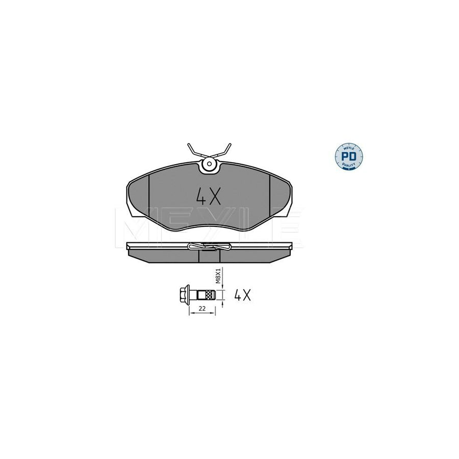 Meyle 025 230 9918/Pd Brake Pad Set