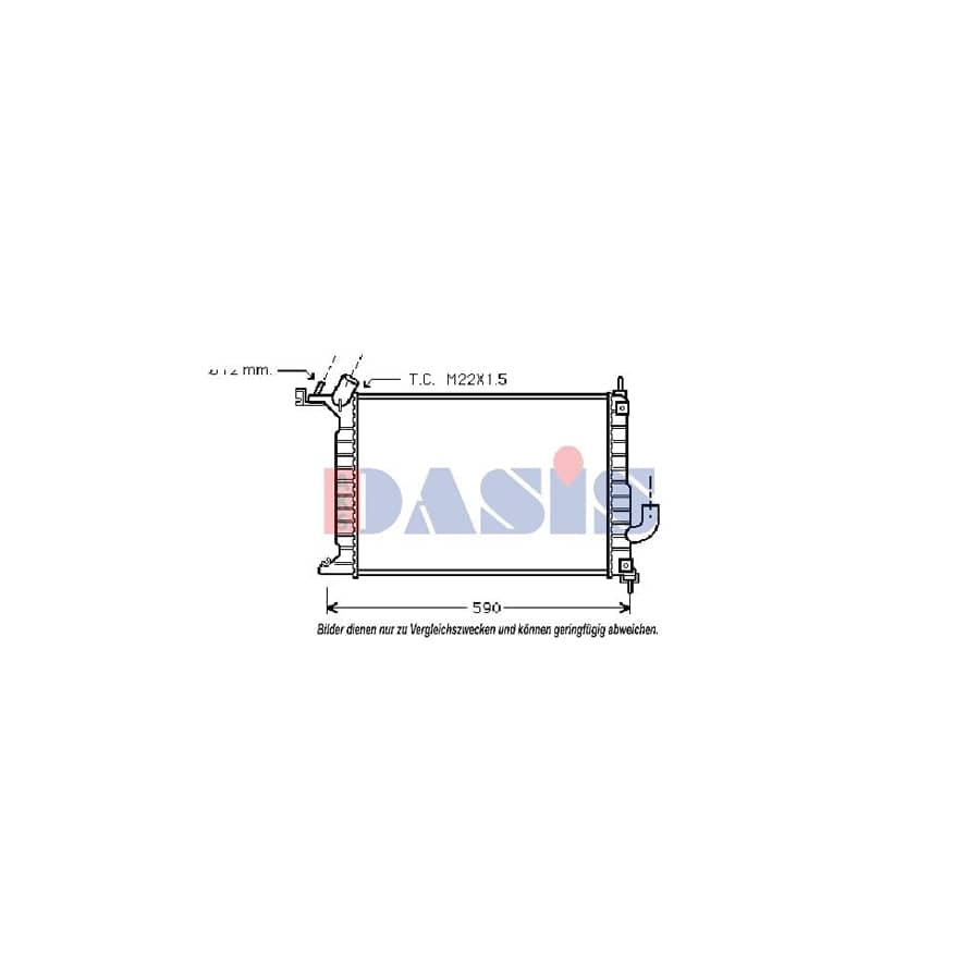 AKS Dasis 151550N Engine Radiator For Opel Vectra | ML Performance UK