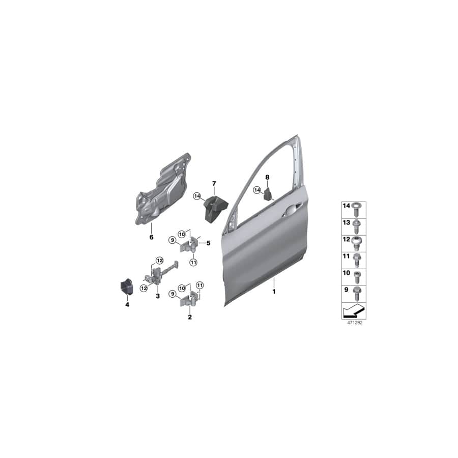 Genuine BMW 51217476230 F48 F39 Seal, Door Brake, Front Right (Inc. X1 20d, X1 18d & X1 18i) | ML Performance UK Car Parts