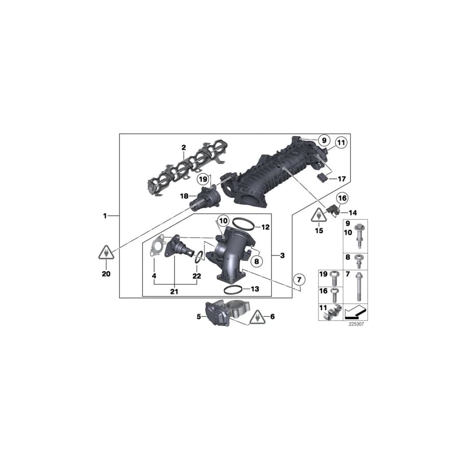 Genuine BMW 11618514771 F25 F31 Intake Manifold With Flap Control (Inc. 328d, 328dX & X3 28dX) | ML Performance UK Car Parts