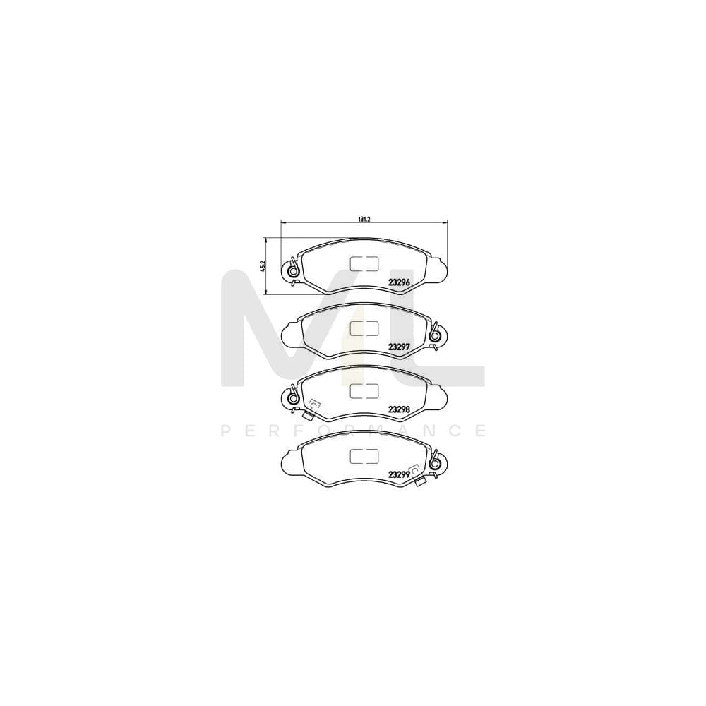 Brembo P 78 012 Brake Pad Set With Acoustic Wear Warning | ML Performance Car Parts