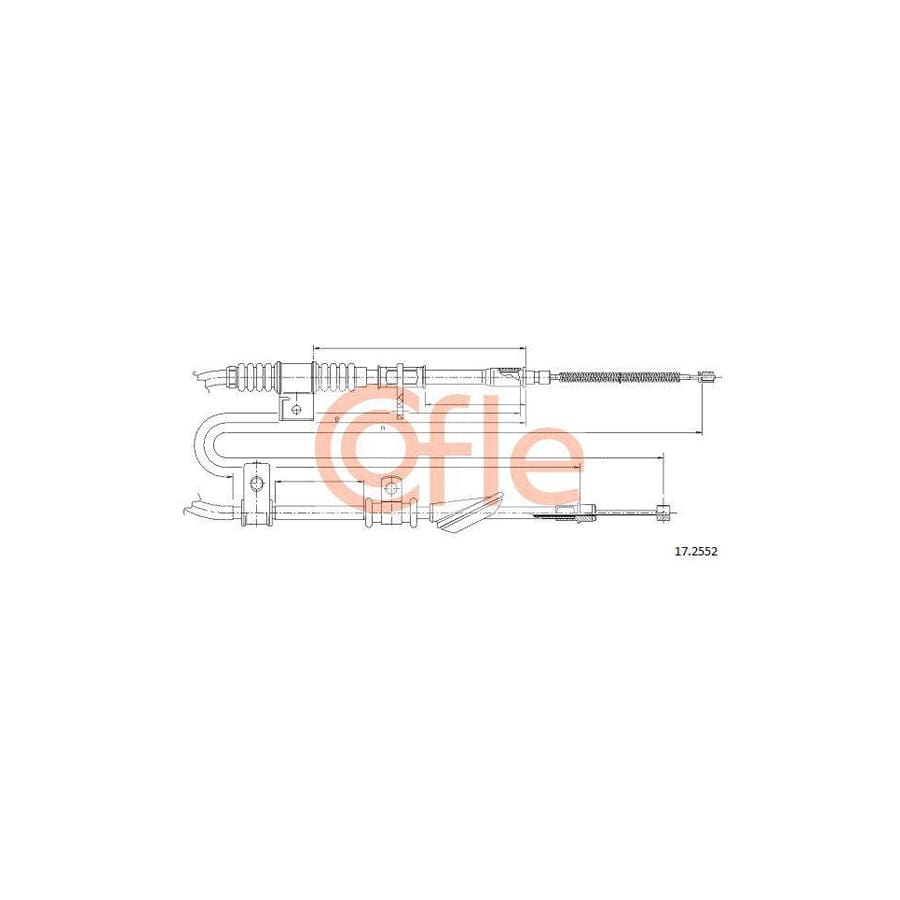 Cofle 92.17.2552 Hand Brake Cable For Hyundai Lantra