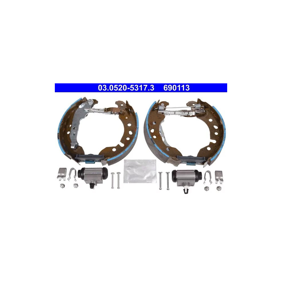 ATE 03.0520-5317.3 Brake Set, Drum Brakes For Renault Twingo