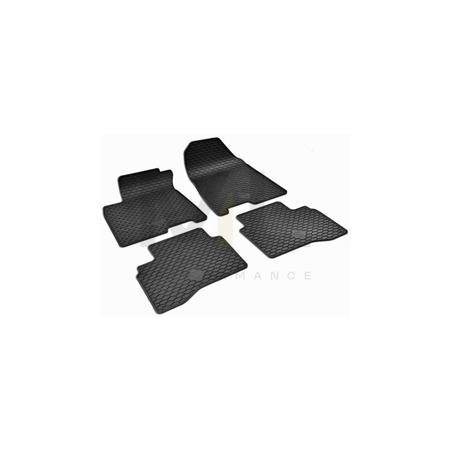 WALSER RubberLine 50878 Floor mat set Elastomer, Front and Rear, Quantity: 4, Black | ML Performance Car Parts