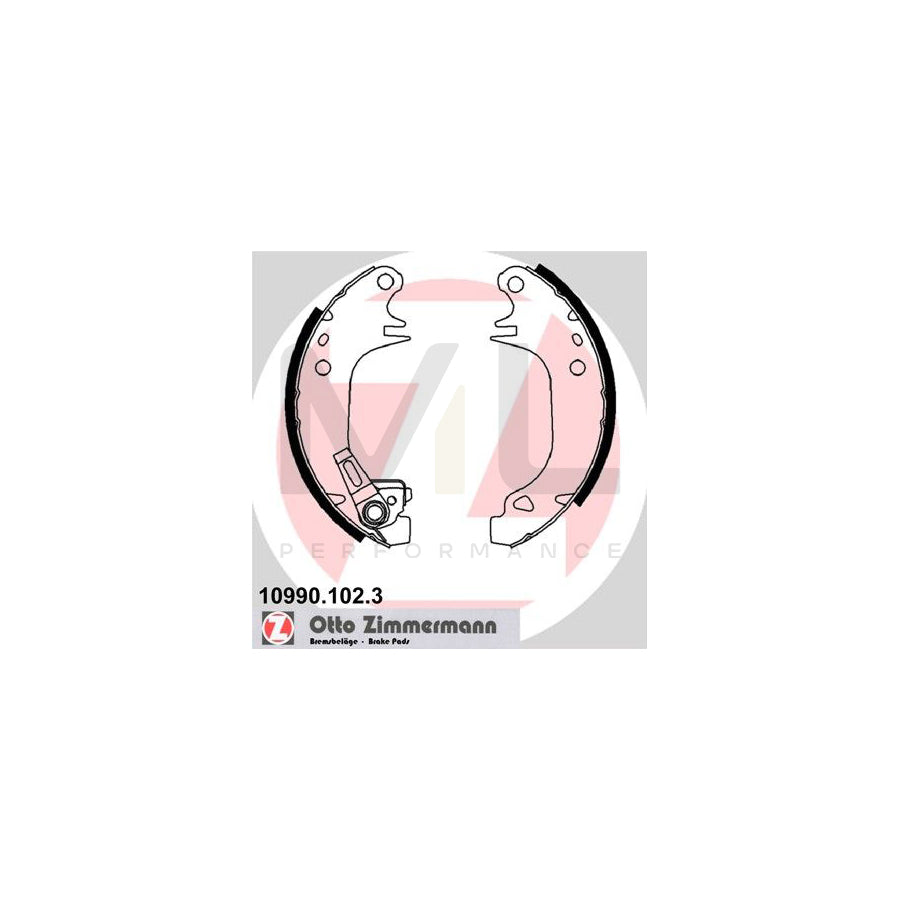 ZIMMERMANN 10990.102.3 Brake Shoe Set Photo corresponds to scope of supply | ML Performance Car Parts