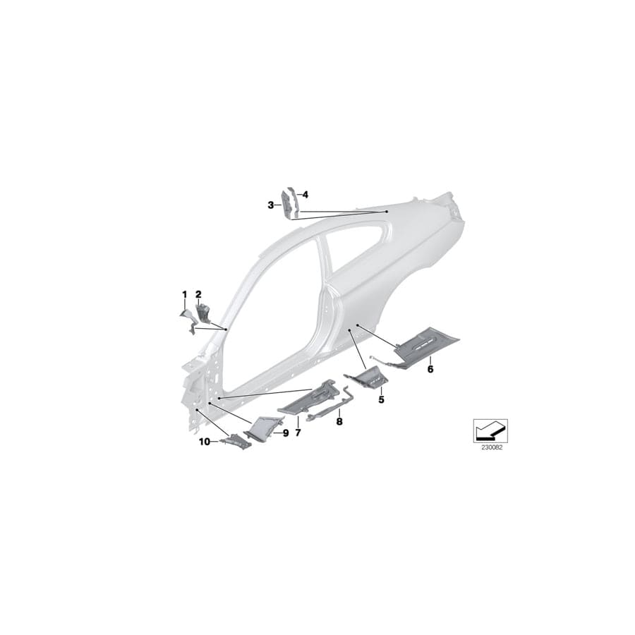 Genuine BMW 41217230279 F13 F13 Molded Part, B-Pillar, Lower Left (Inc. 650iX, 650i & 650iX 4.4) | ML Performance UK Car Parts