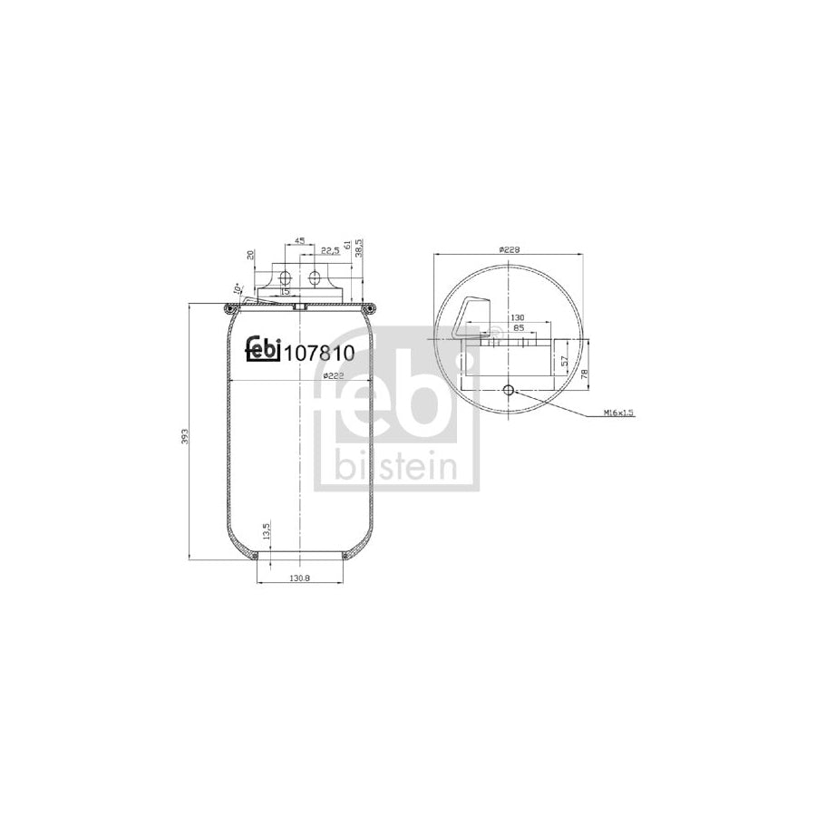 Febi Bilstein 107810 Boot, Air Suspension