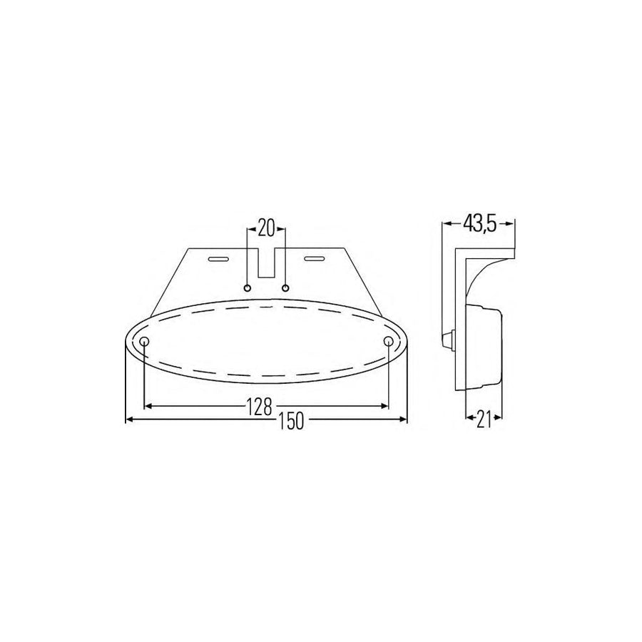 Hella 2PS 007 943-027 Side Marker Light