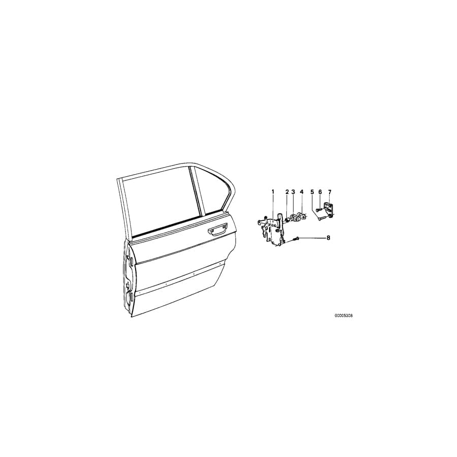 Genuine BMW 51221846034 E12 Catch Rear Right (Inc. 3.0L, 3.3Li & 3.0SBav) | ML Performance UK Car Parts