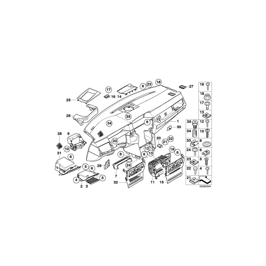 Genuine BMW 51457063107 E60 E61 Cover Loudspeaker Low SCHWARZ (Inc. 528i, 530i & 535d) | ML Performance UK Car Parts