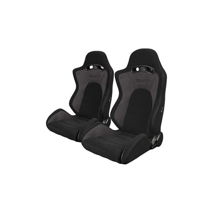 BRAUM S8 Series Racing Seats (Gray & Black) – Pair | ML Performance UK Car Parts