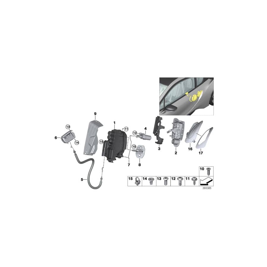 Genuine BMW 51218497865 I15 System Latch, Left LL (Inc. i8) | ML Performance UK Car Parts