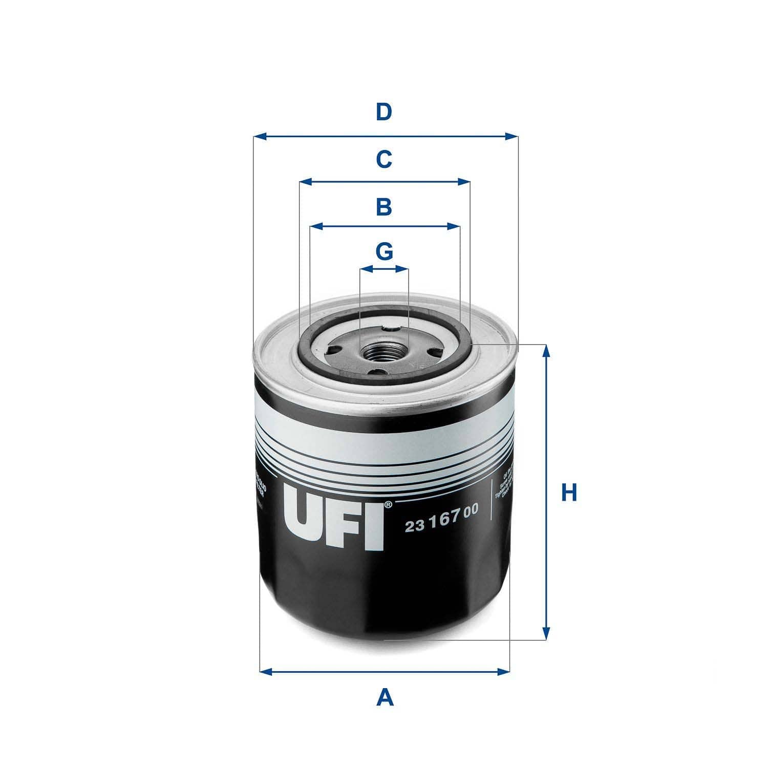 UFI 23.167.00 Oil Filter