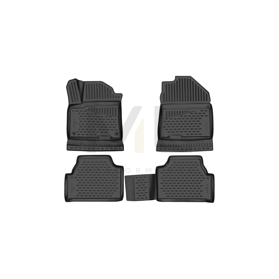 WALSER Tailored, XTR 75222 Floor mat set Elastomer, Front and Rear, Black | ML Performance Car Parts