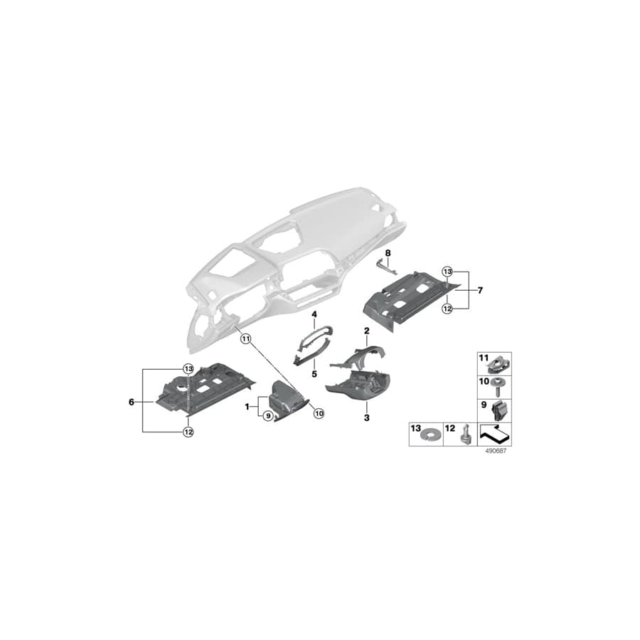 Genuine BMW 51456998618 G20 Trim Panel Foot Controls CANBERRABEIGE (Inc. M340iX, 320iX & 320i) | ML Performance UK Car Parts