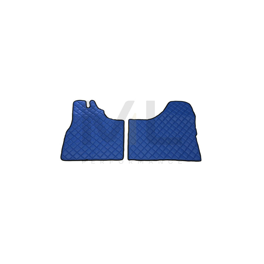 F-CORE FL19 BLUE Floor mat set Leatherette, Front, Quantity: 2, Blue | ML Performance Car Parts