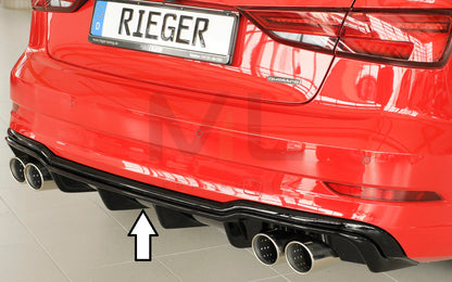 Rieger 00088186 Audi 8V A3 Rear Diffuser 1 | ML Performance UK Car Parts