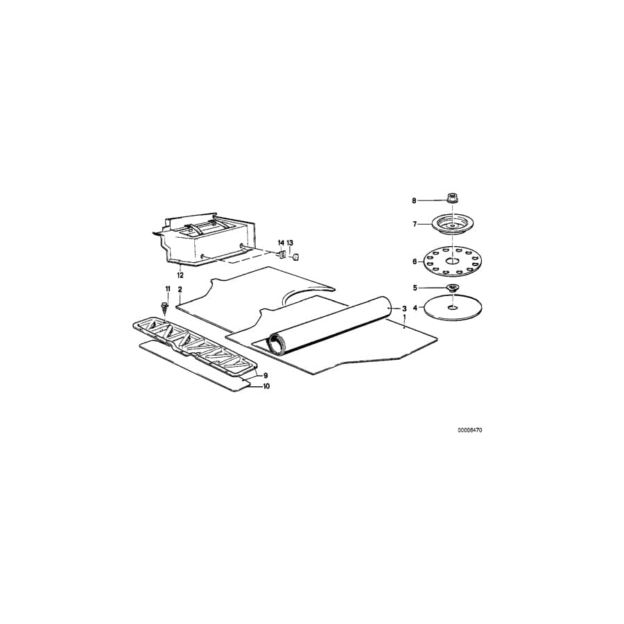 Genuine BMW 51471925408 E24 Trunk Mat ANTHRAZIT (Inc.  & 635CSi) | ML Performance UK Car Parts