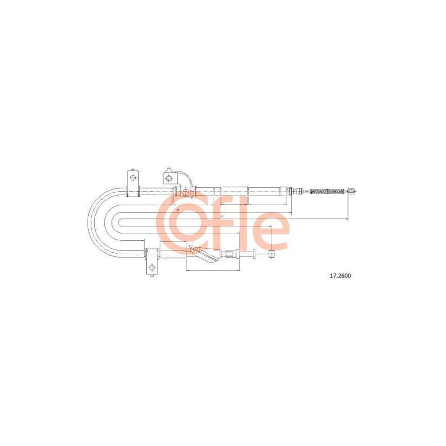 Cofle 17.2600 Hand Brake Cable