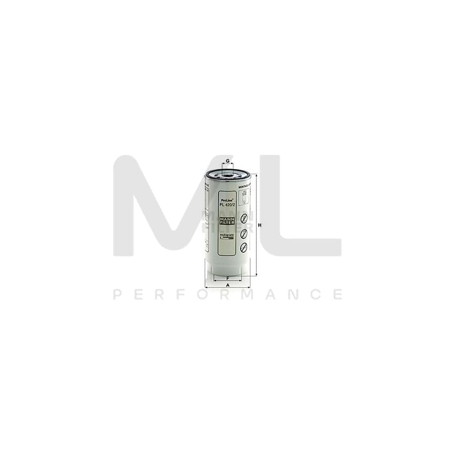 MANN-FILTER PL 420/2 x Fuel filter with seal | ML Performance Car Parts