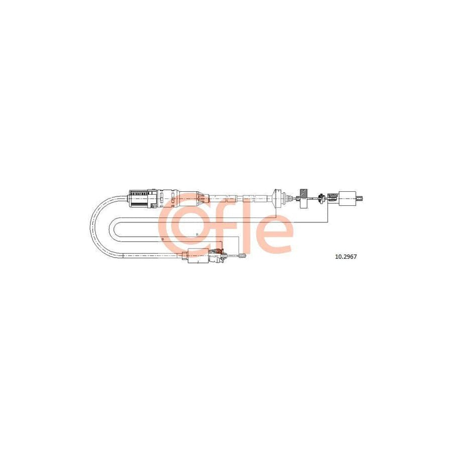 Cofle 92.10.2967 Clutch Cable For Renault Laguna I Hatchback (B56)