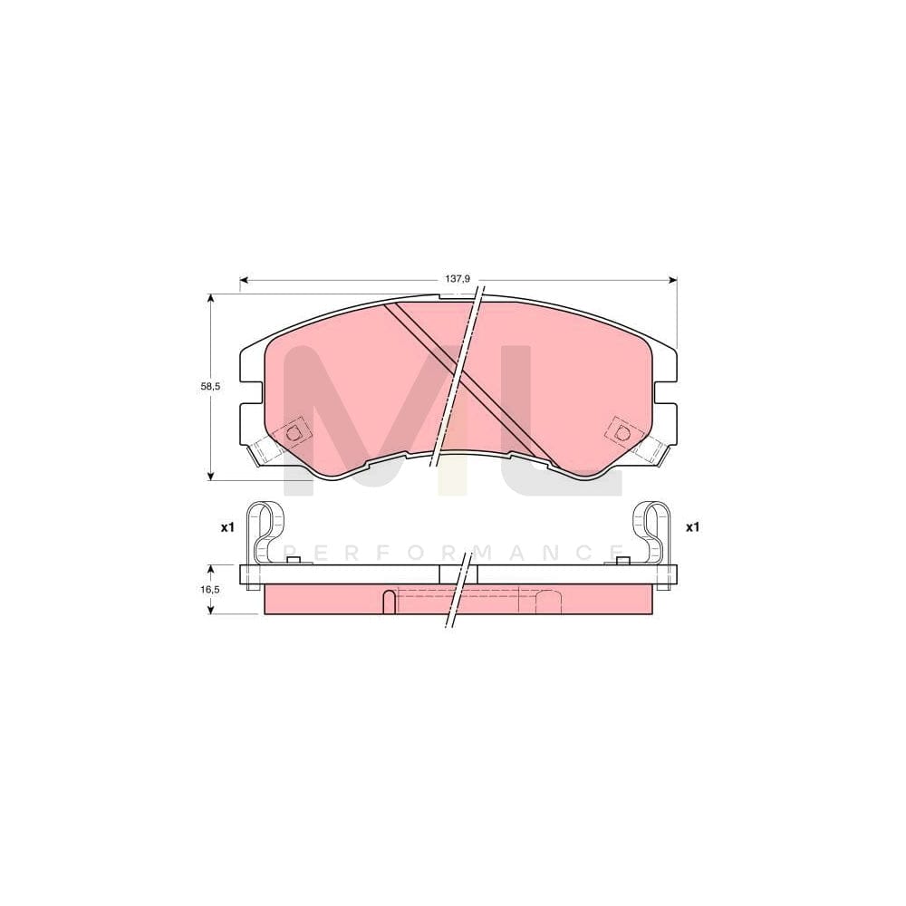 TRW Gdb1186 Brake Pad Set With Acoustic Wear Warning | ML Performance Car Parts