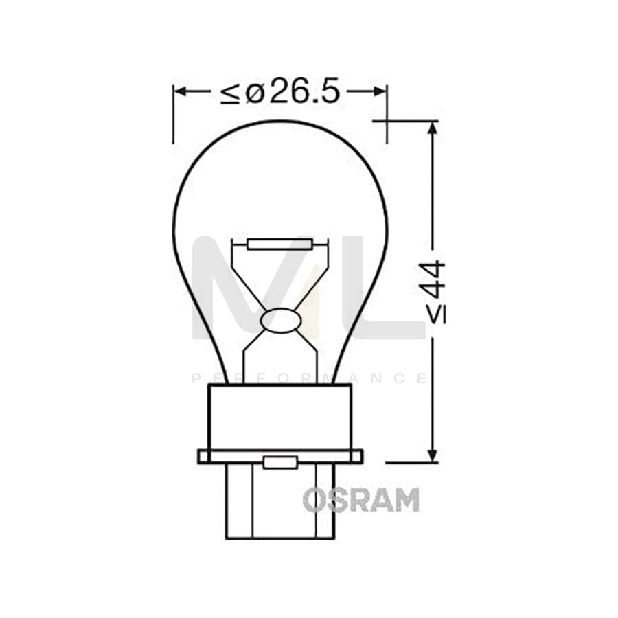 OSRAM ORIGINAL 3156 Bulb, indicator 12V 27W, P27W, W2,5x16d | ML Performance Car Parts