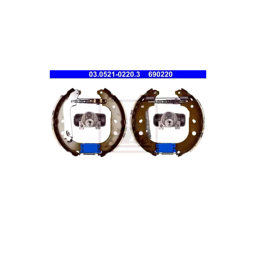 ATE Original Topkit 03.0521-0220.3 Brake Set, Drum Brakes For Fiat Doblo