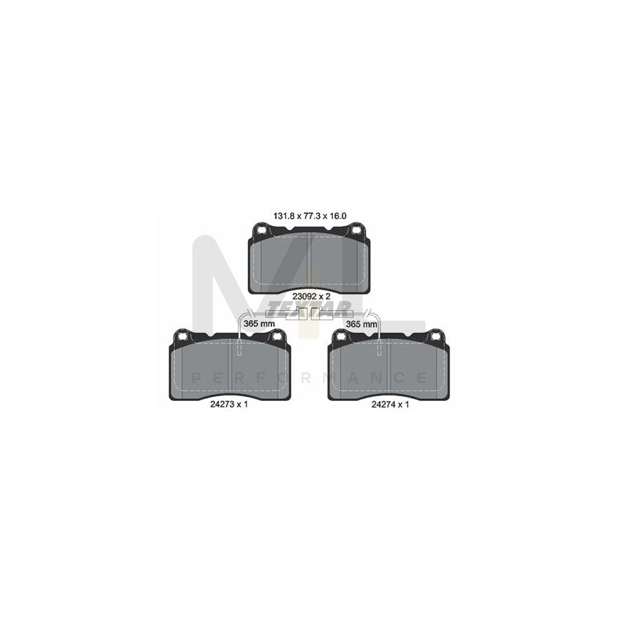 TEXTAR 2427301 Brake pad set with integrated wear warning contact | ML Performance Car Parts