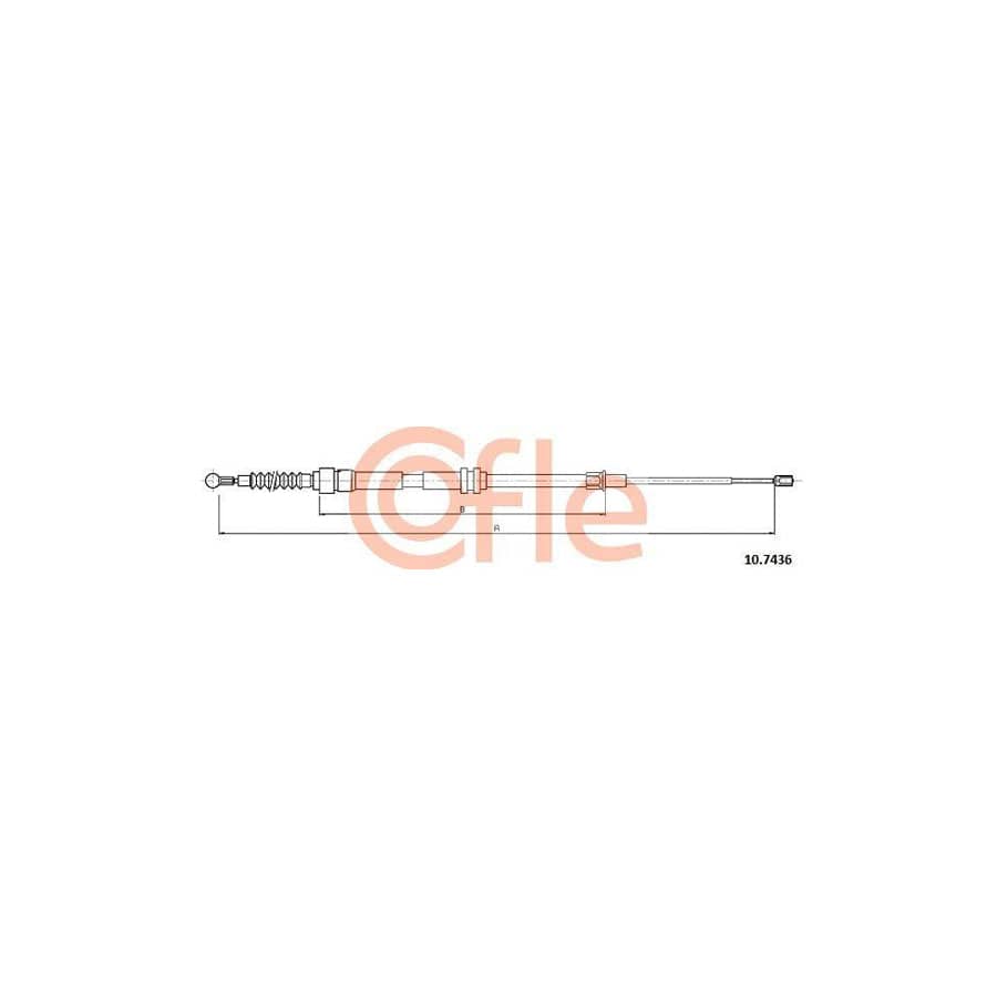 Cofle 10.7436 Hand Brake Cable For VW Caddy