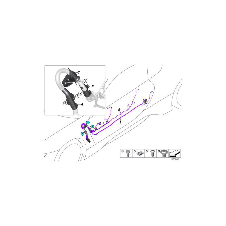 Genuine BMW 61118729796 I15 Driver's Side Door Cable Harness (Inc. i8) | ML Performance UK