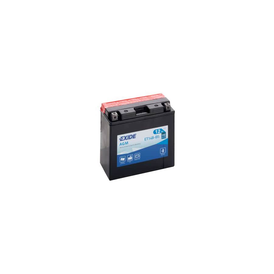 Exide ET14B-BS 12V Motorcycle Battery YT14B-BS | ML Performance UK Car Parts